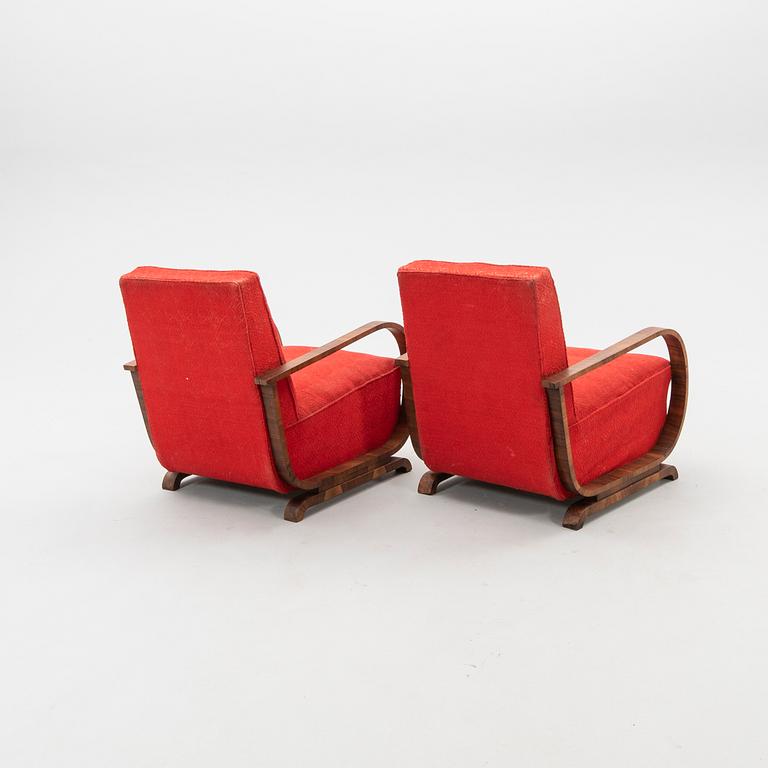 Chairs, a pair of Art Deco from the first half of the 20th century.