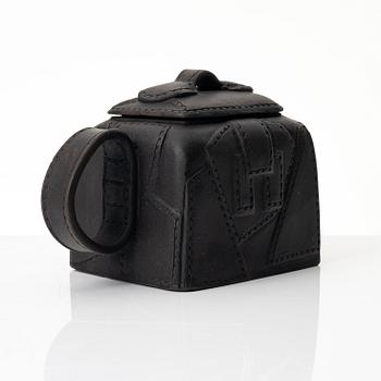 Zhou Guizhen, A Chinese 'leather bag' teapot, yixing, 1980s.