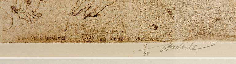 JIRI ANDERLE, etsning, sign o numr 3/15 daterad a tergo 82.