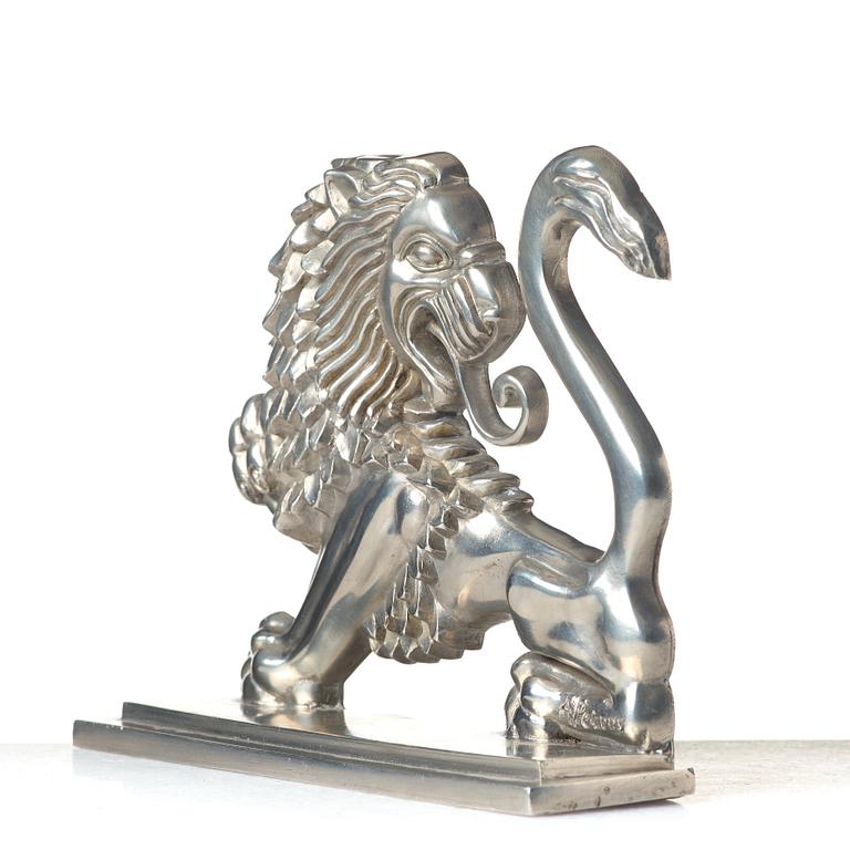 Anna Petrus, a pewter bookend for Svenskt Tenn, Stockholm, 1930.