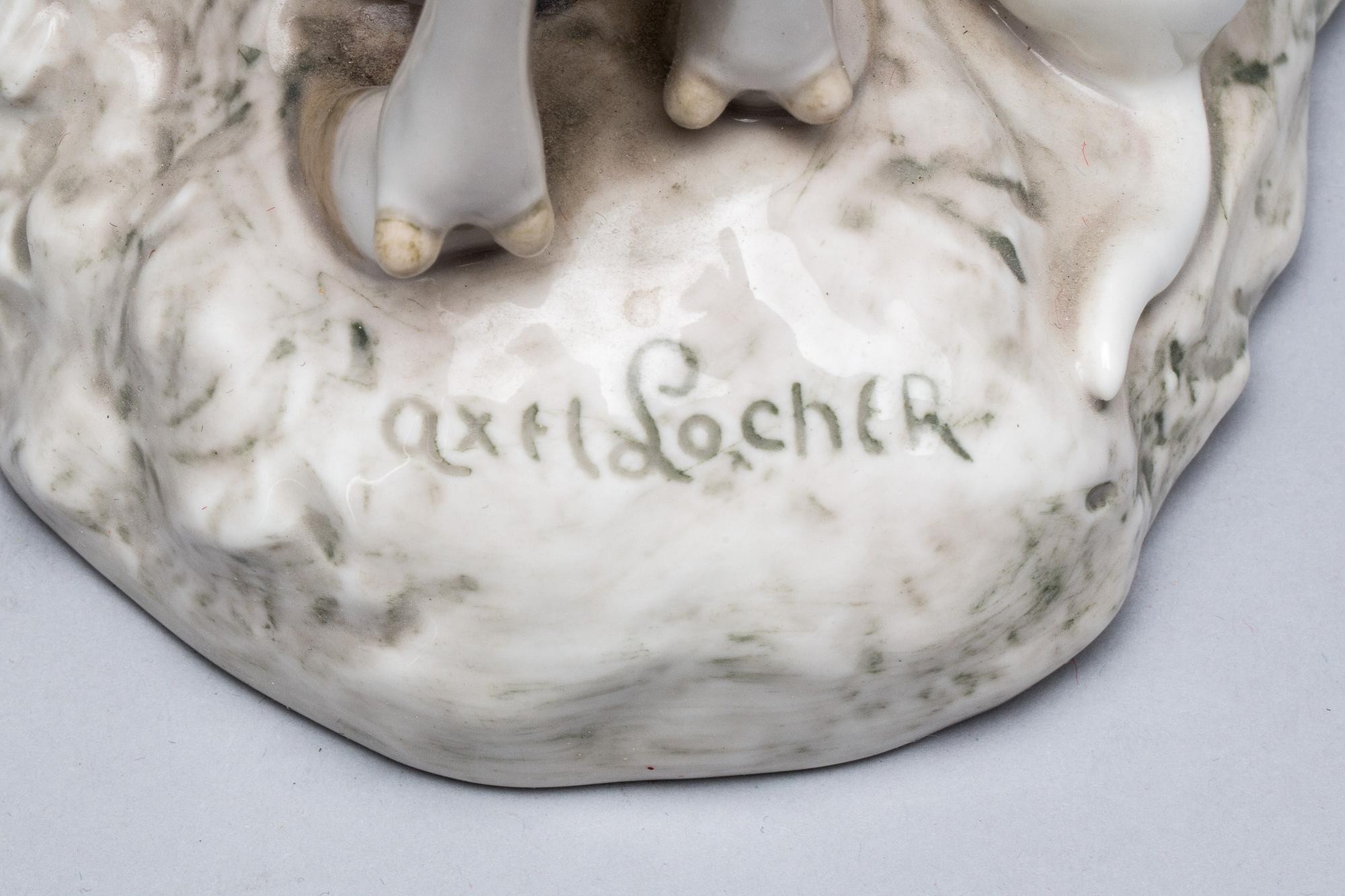 FIGURIN, porslin, Bing & Gröndahl signe. Axel Locher.