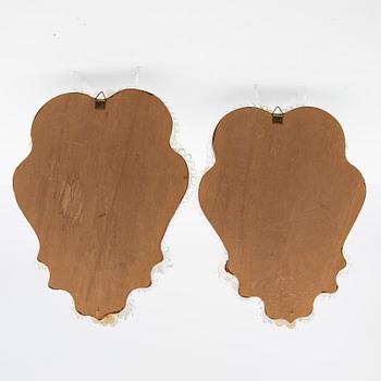Mirror sconces, a pair, possibly Murano, 20th century.