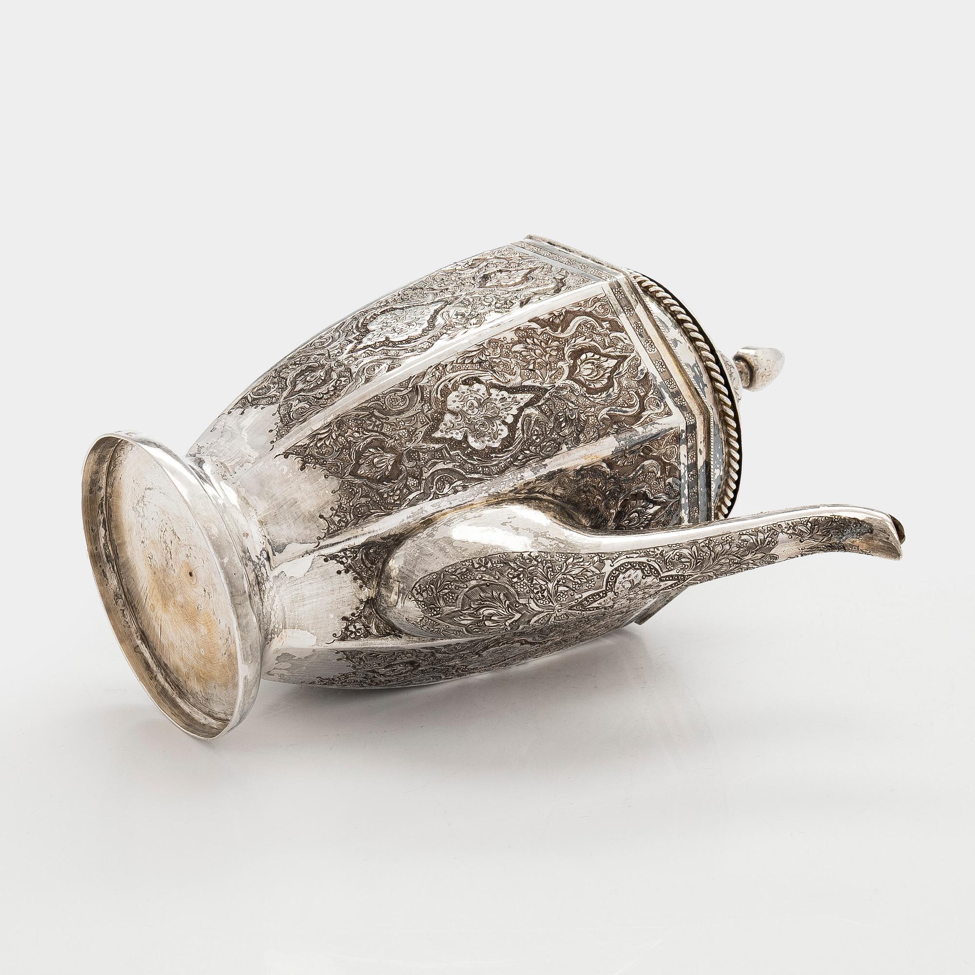 Kaffekanna, silver, Persien (Iran), Pahlavidynastin.