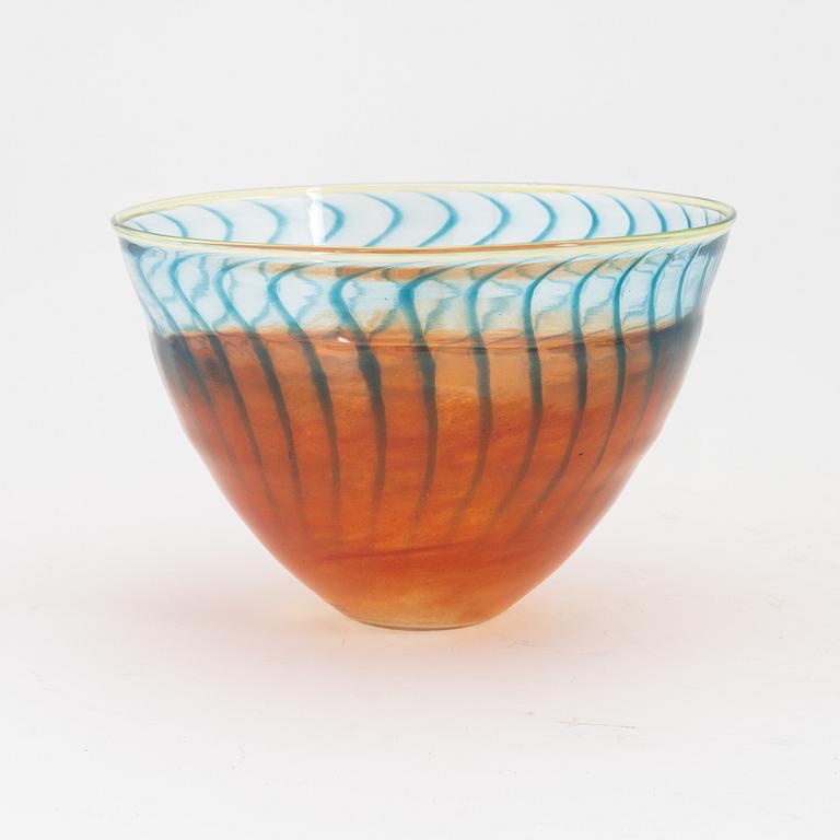 Kjell Engman, a glass bowl, Kosta Boda, signed.