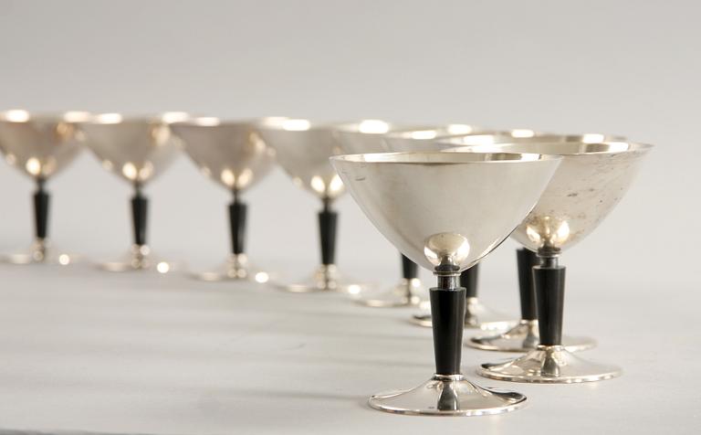 COCKTAILGLAS, 11st, nysilver. G.A.B. design Folke Arström.