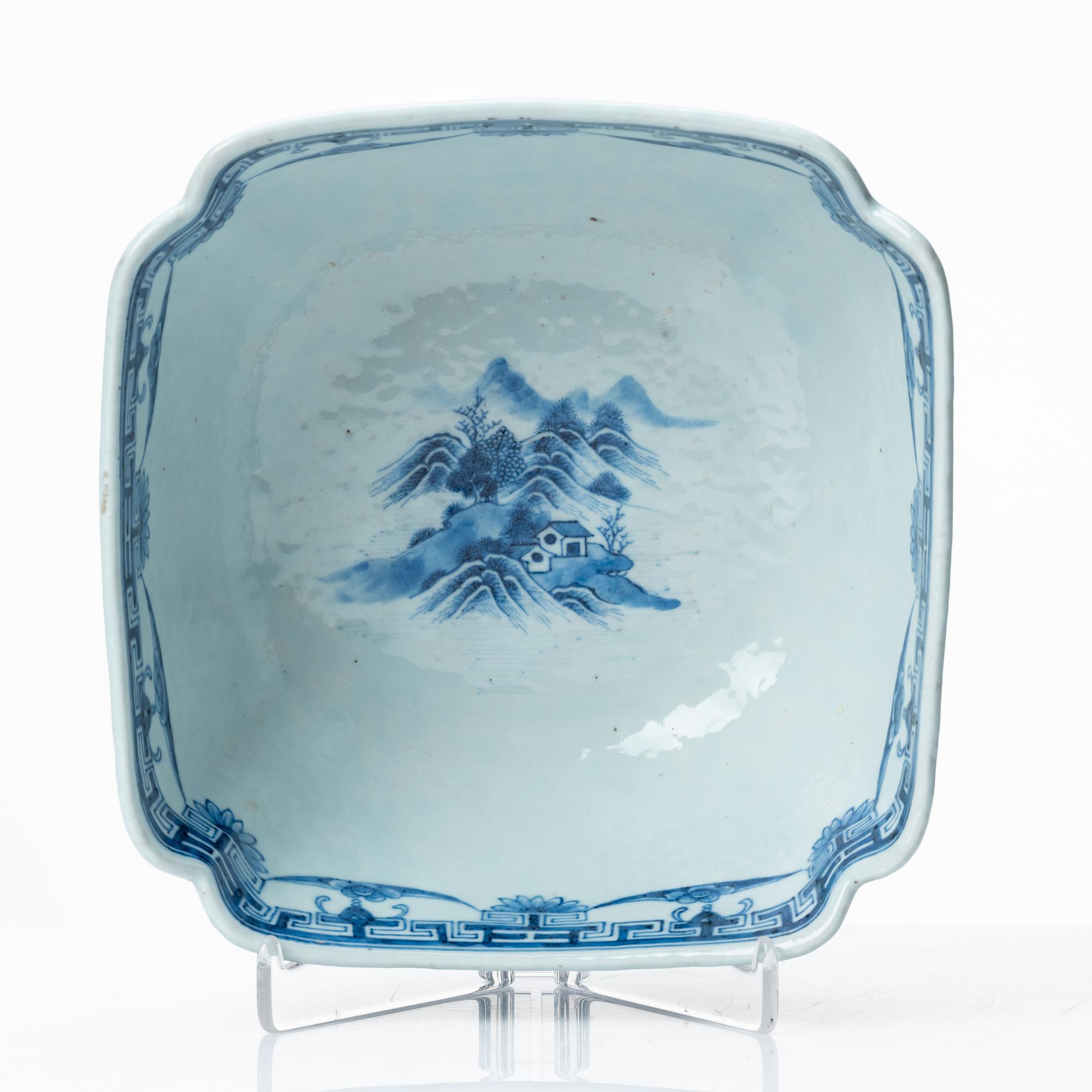 Skål/saladiere, kompaniporslin Qingdynastin, Qianlong (1736-95).