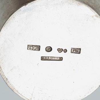 Bägare, 3 st, silver, bl a Eric Ericsson Dalerik, Gävle 1957.