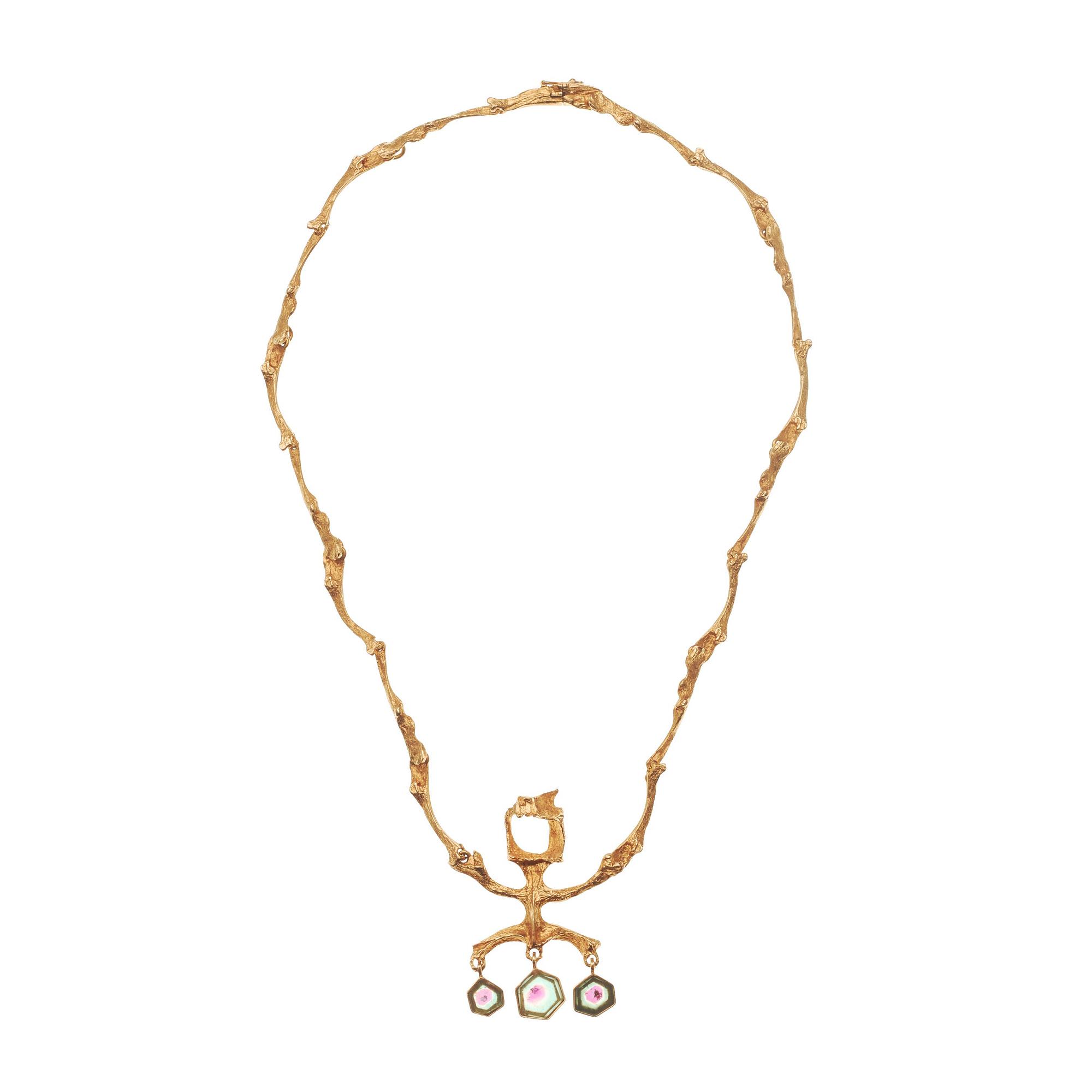 Björn Weckström, A Björn Weckström 18 k gold collier, Lapponia, Finand.