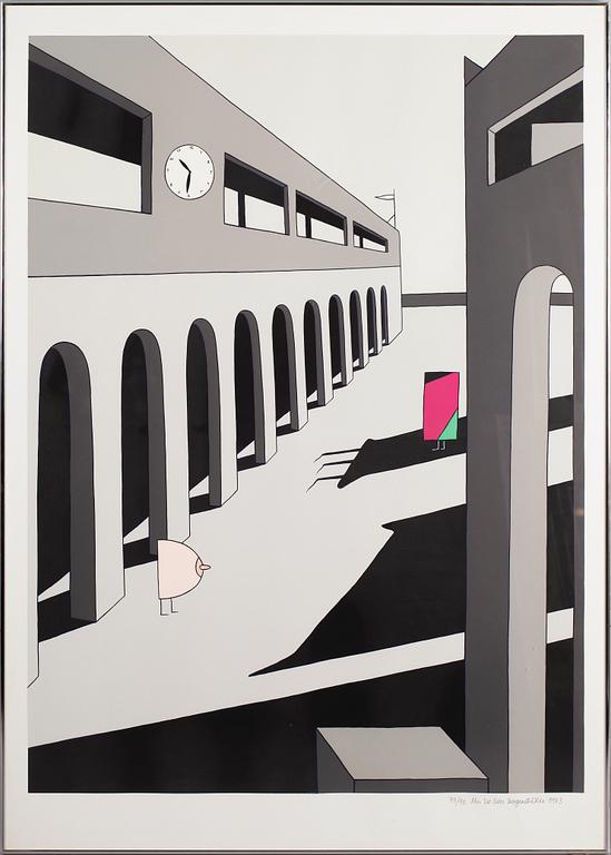 MARIE LOUISE DE GEER-BERGENSTRÅHLE, färglitografi, signerad och daterad 1983, numrerad 73/90.