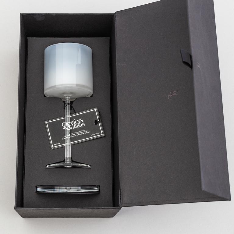 KARL LAGERFELD, rödvinsglas, 10 stycken, för Orrefors, 2000-tal.