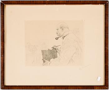 Carl Larsson · CARL LARSSON, etsning, 1912. II état av III, Handsign. med initialer. Ej sign. i plåten.