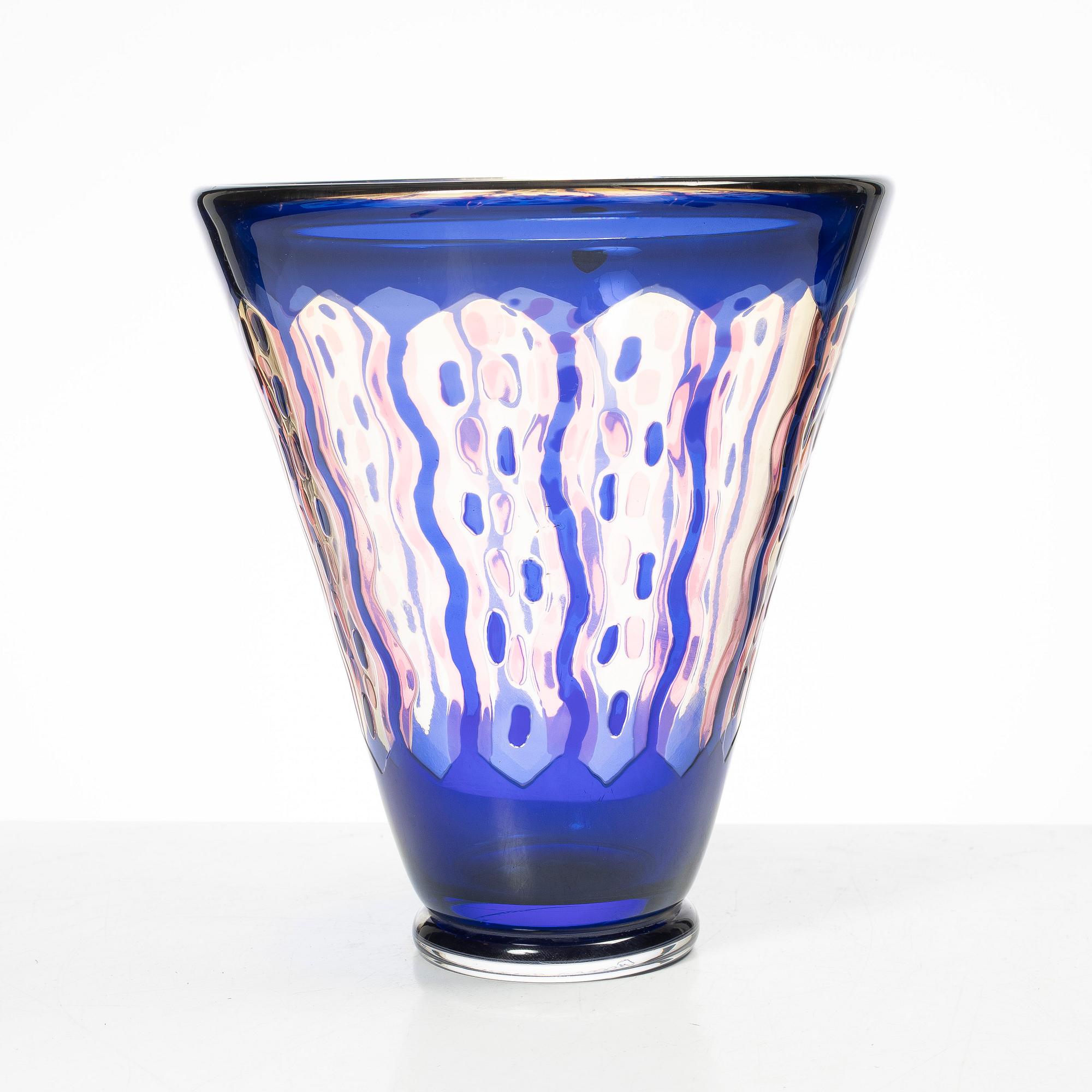 Helén Krantz, vaser, ett par, glas.