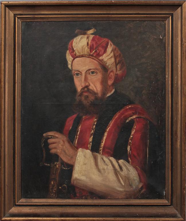 OKÄND KONSTNÄR, olja på duk, 1800-tal.