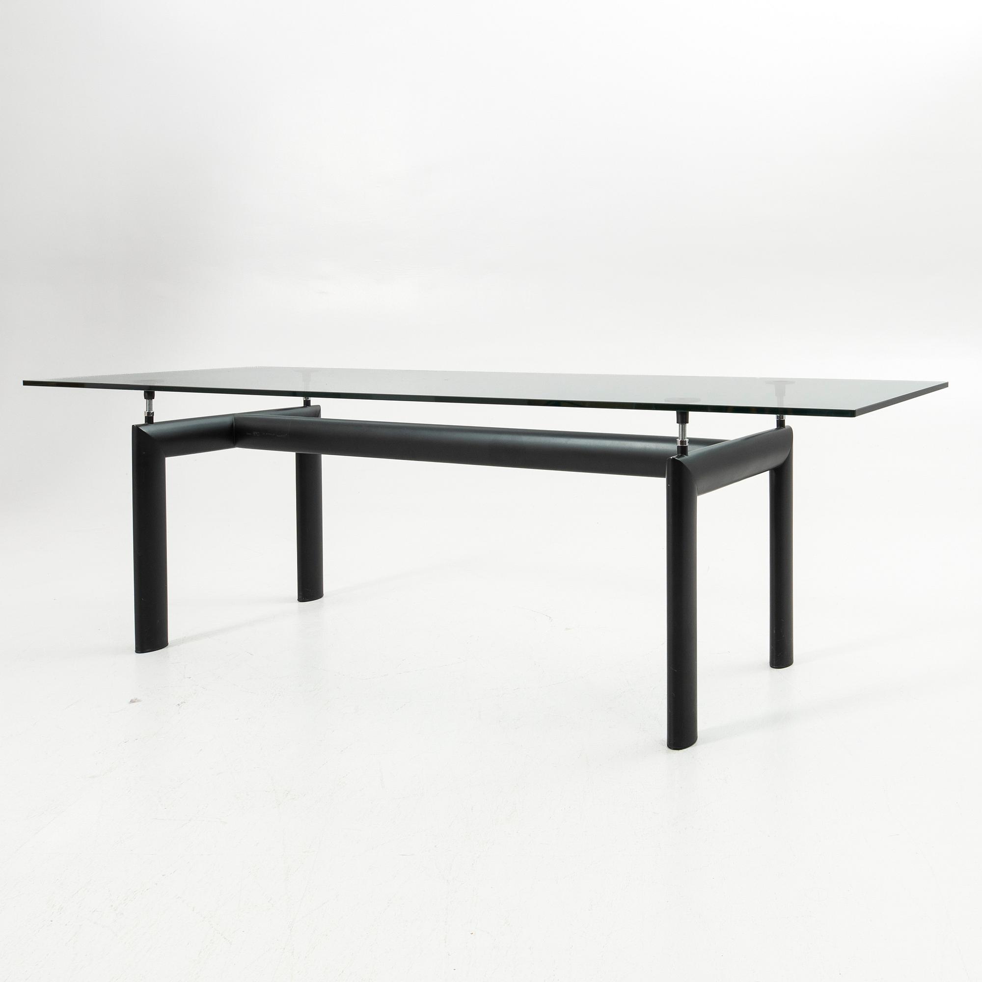 Le Corbusier (Charles-Édouard Jeanneret), Dining table, “LC6/Tube D’avion”, Cassina, late 20th century.