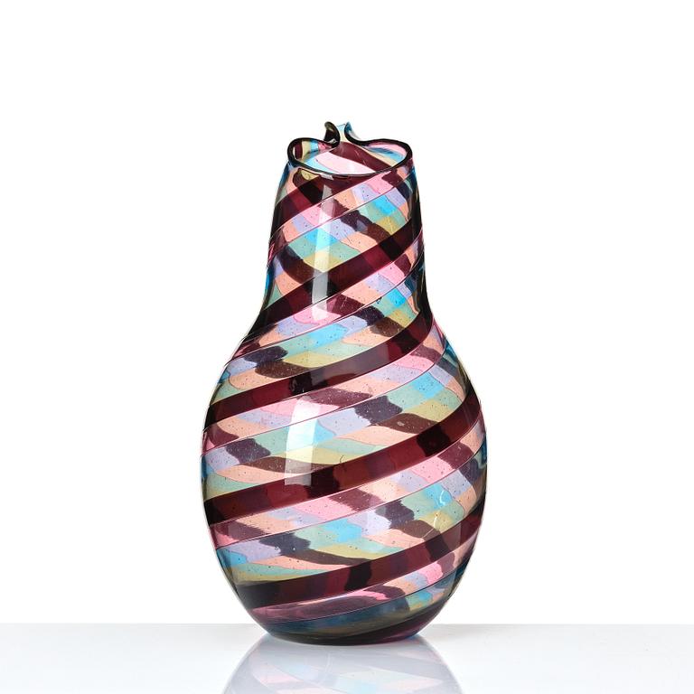 Gio Ponti, & Paolo Venini, a glass pitcher, Venini, Murano Italy 1950-60s.