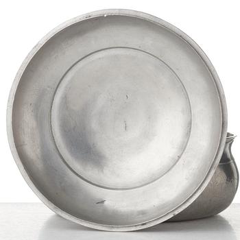 A Swedish pewter bowl by Lars Fredric Moberg Strängnäs 1801.