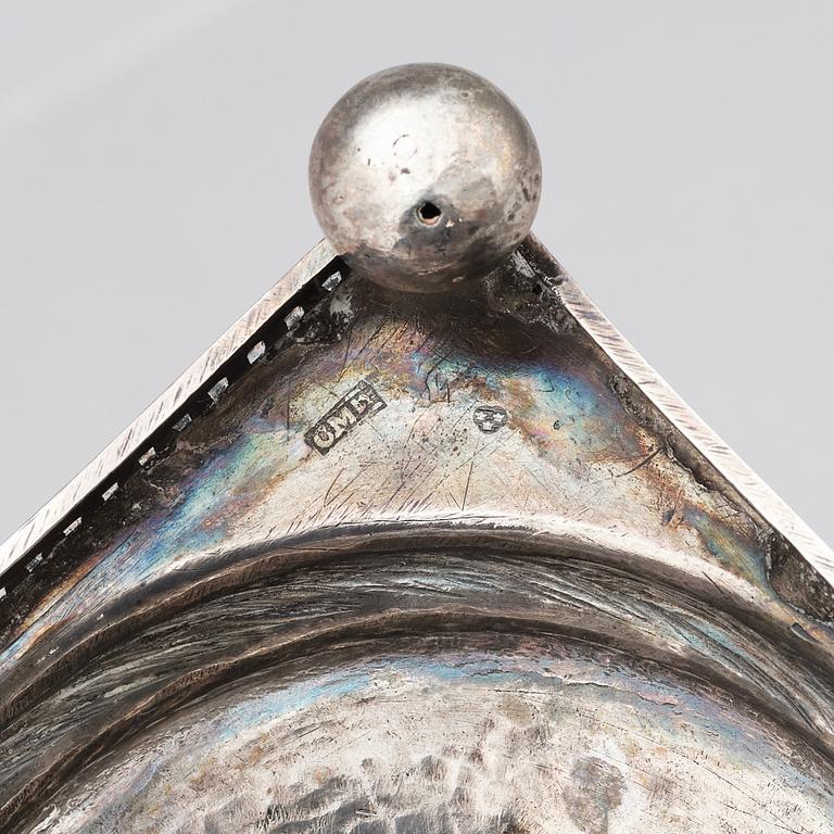 Carl Magnus Rydberg, ljusstakar, silver, ett par, Stockholm cirka 1820.