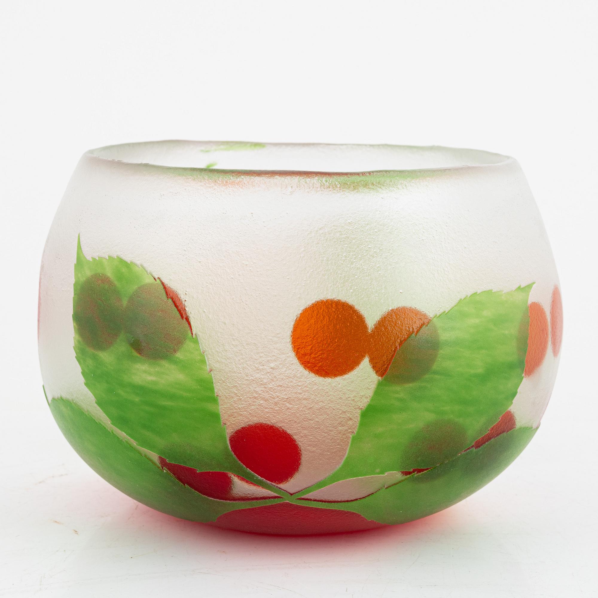 Paul Hoff, a glass bowl, Kosta, signed. - Bukowskis