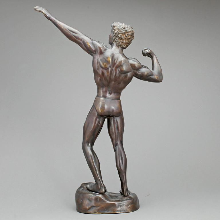OKÄND KONSTNÄR, skulptur, patinerad brons, 1900-tal.