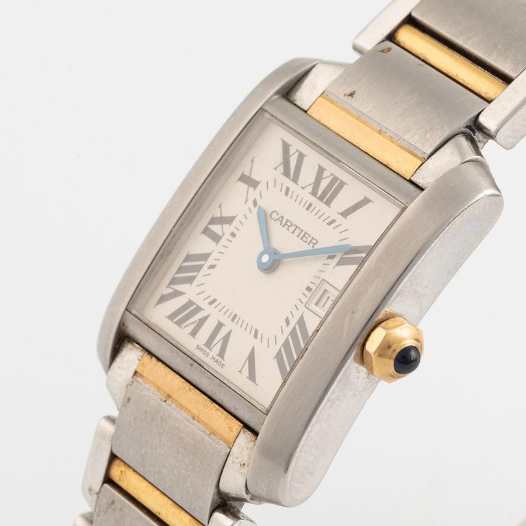 Cartier, Tank Francaise, armbandsur, 30 x 25 mm.