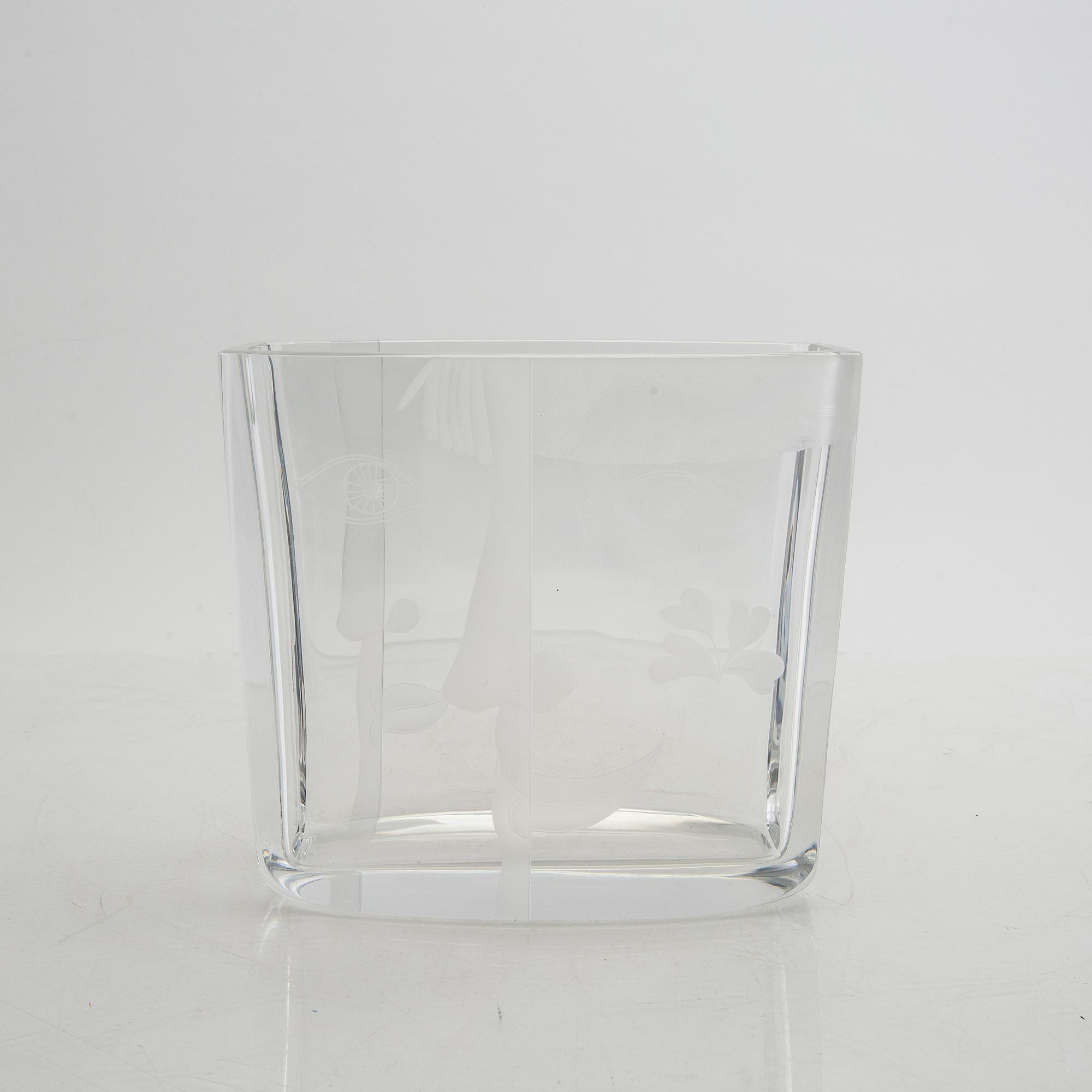 Bengt Edenfalk,  a set of two signed glass vases  and one signed Orrefors.