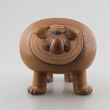 Lisa Larson, "Bulldog Maxi", skulptur, stengods, Gustavsberg, efter 1972.