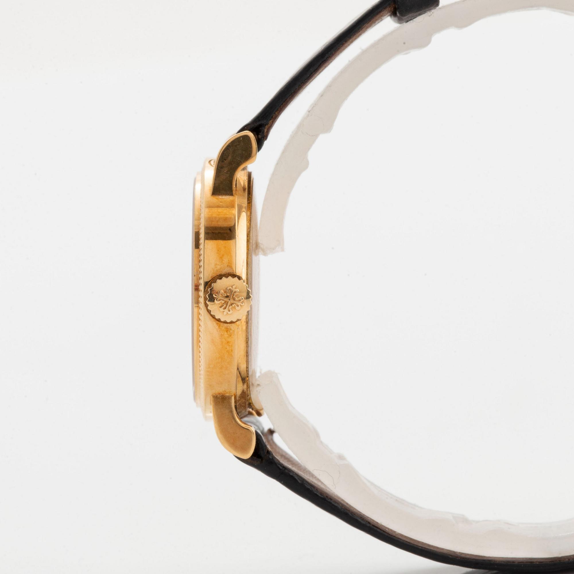 Patek Philippe, Calatrava, "Clous de Paris", wristwatch, 25 mm.