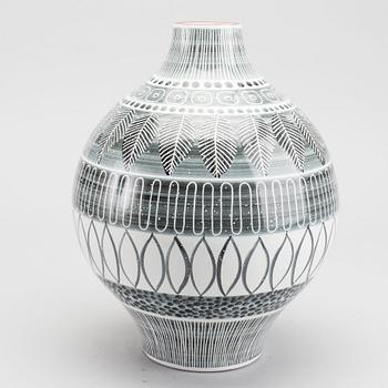 INGRID ATTERBERG, vas Uppsala Ekeby glaserat stengods 1900-talets mitt.