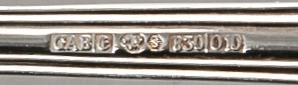 BESTICKSERVICE, 36 delar, silver. "Olga", GAB,  Eskilstuna, 1988/89.