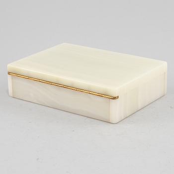 SMYCKESKRIN, alabaster, art déco, troligen Henry Griffith & Sons, England, 1930-tal.
