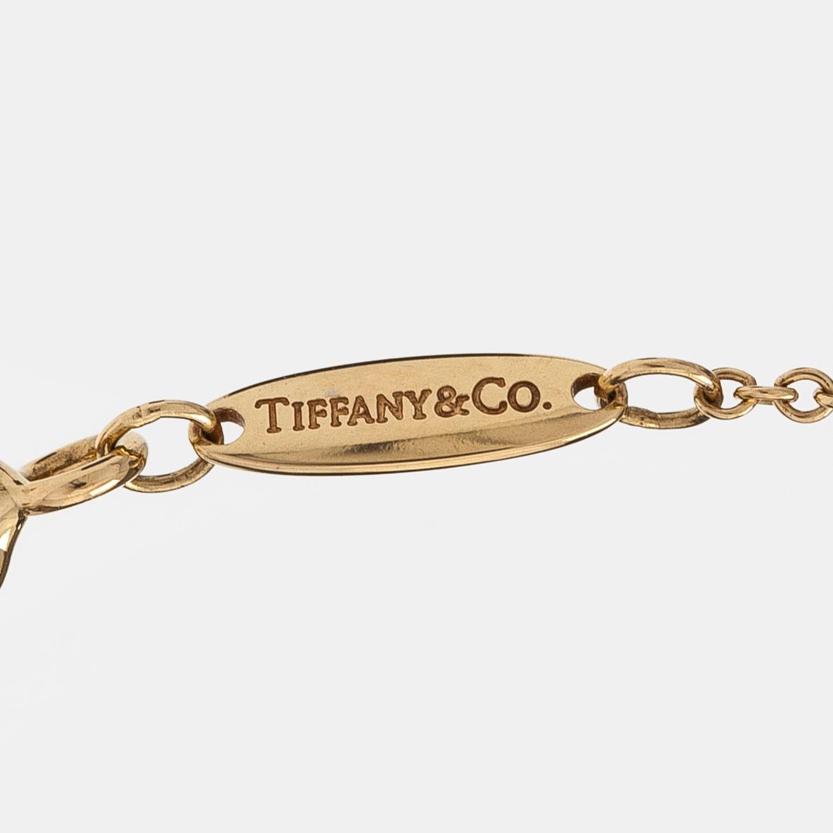 Tiffany & Co, Elsa Peretti, halsband, "Diamonds by the Yard", 18K guld med en briljantslipad diamant.