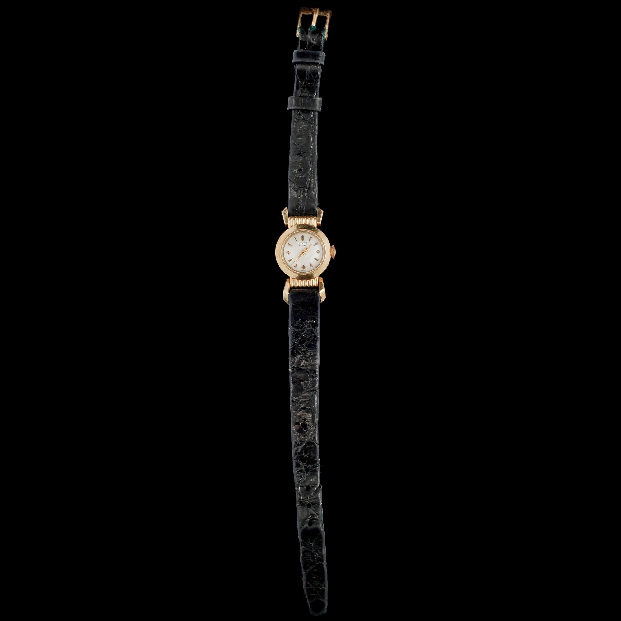 DAMARMBANDSUR, 18k guld, Gruen, Schweiz, 1900-talets tredje kvartal. Vikt 16 g.