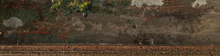 EZELINO BRIANTE, olja på pannå, signerad.