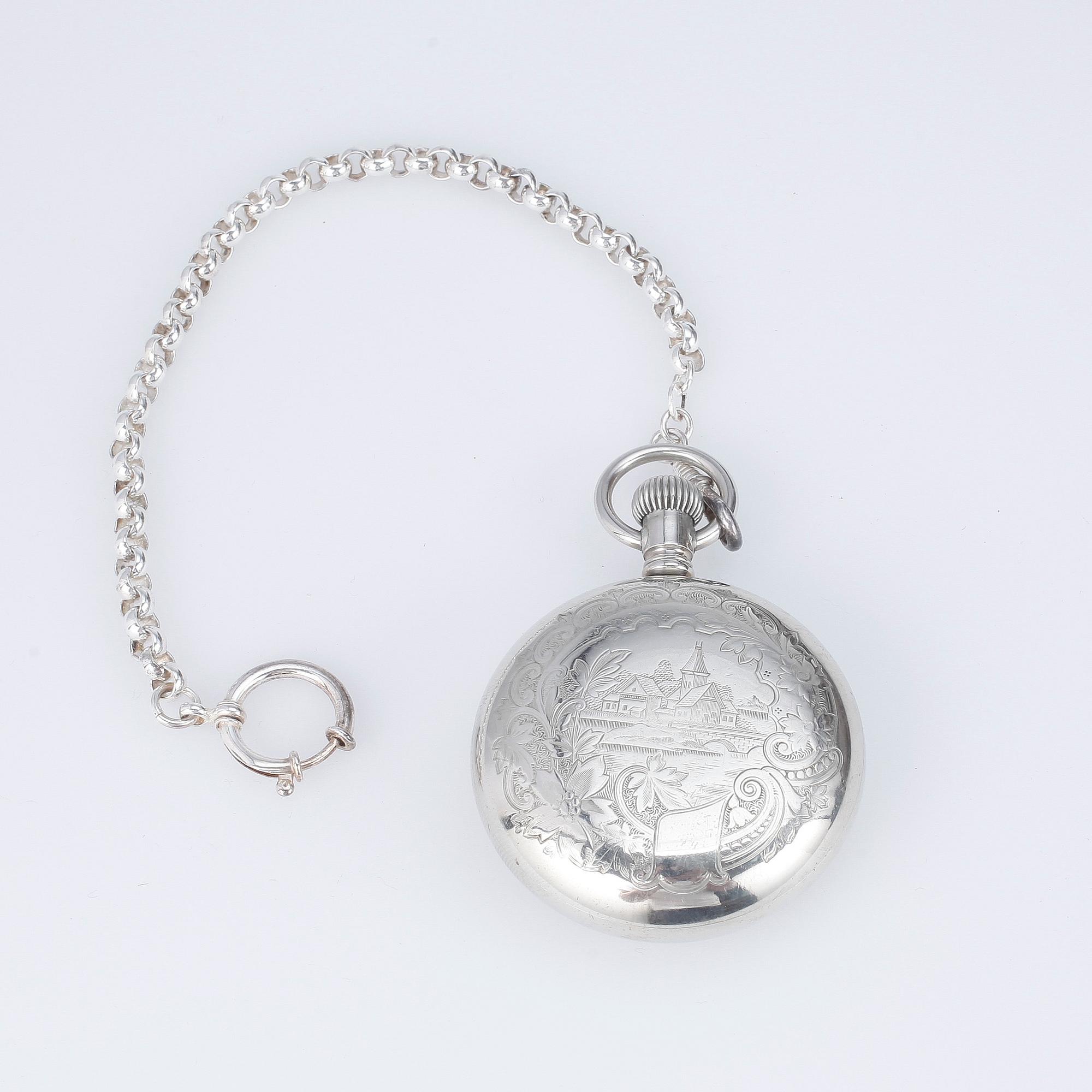 FICKUR, stål, Elgin watch company, 1900-talets början.