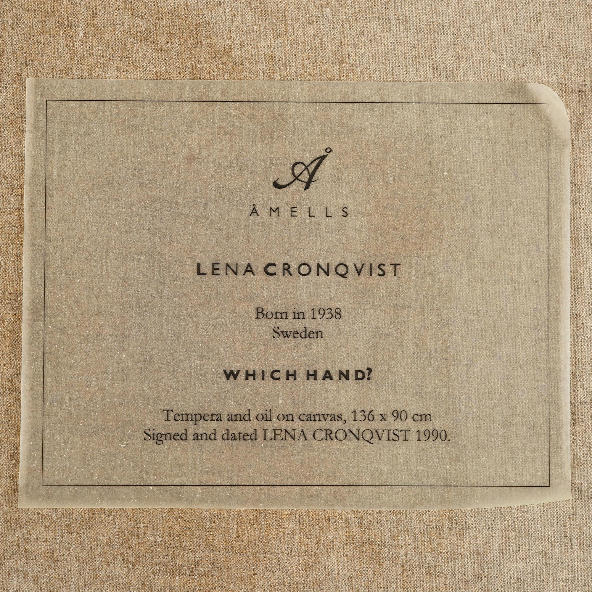 Lena Cronqvist, "Vilken hand?".