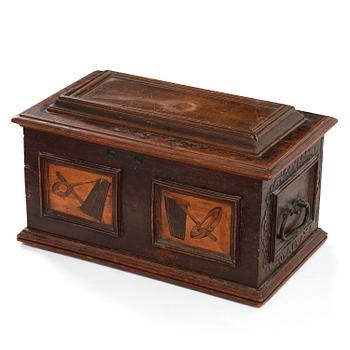 114. A South-German baroque 'Zunftruhe' guild casket for a weaver's guild, dated 1659.