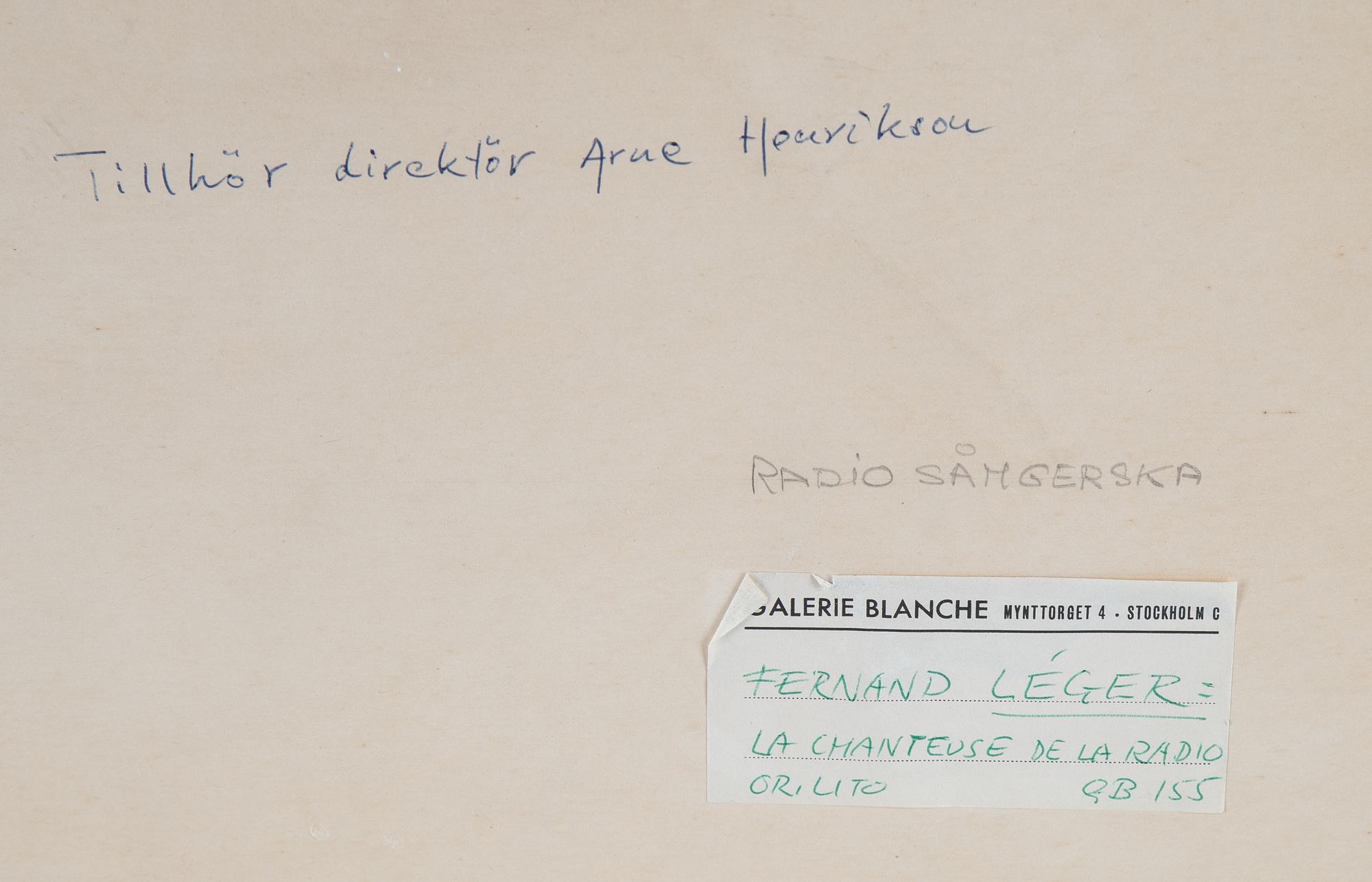 Fernand Léger, lithograph in colours, stamped signature 67/180.