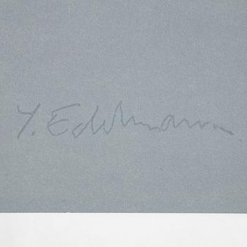 Yrjö Edelmann, färglitografi, 1997, signerad 241/360.