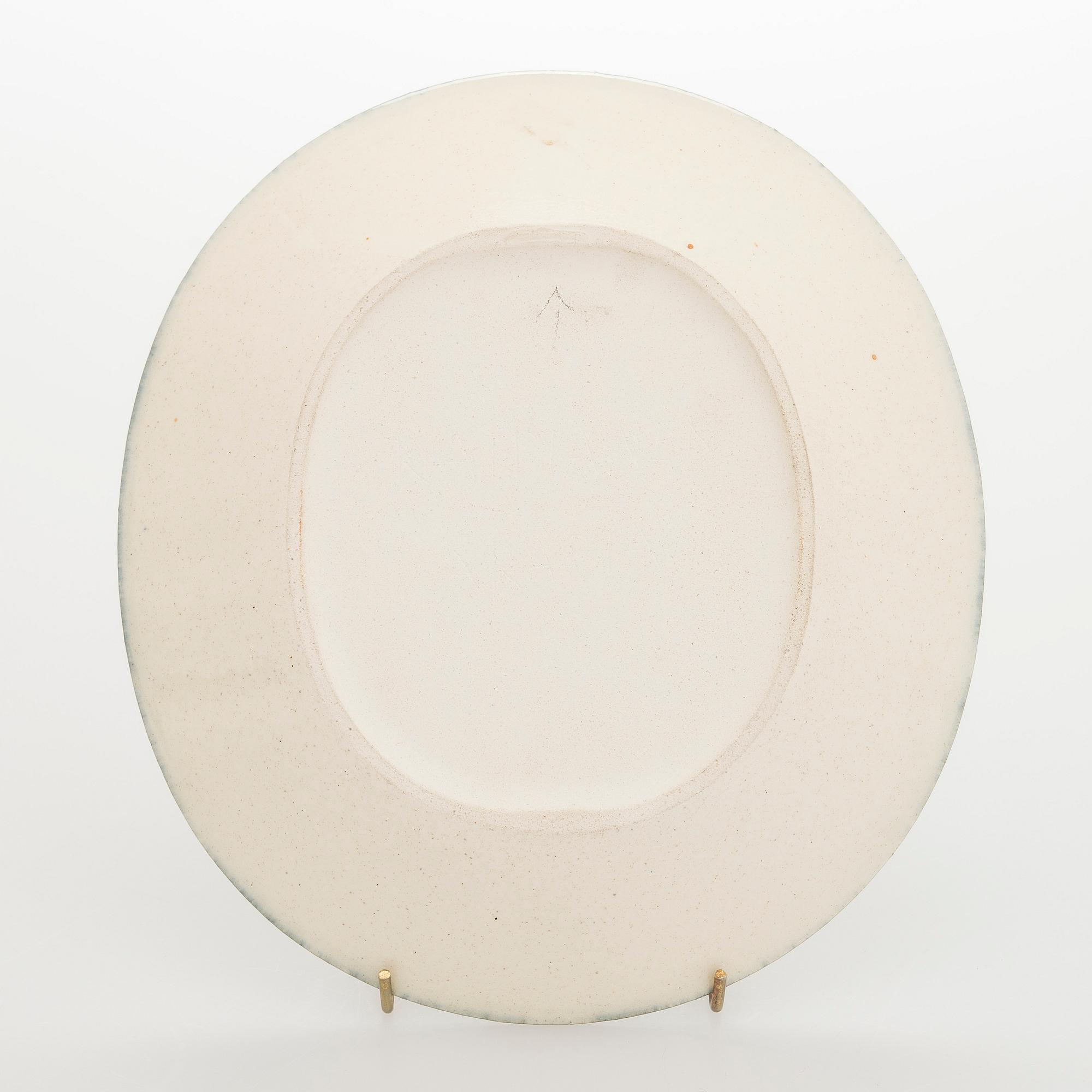 Birger Kaipiainen, dekorationstallrik, keramik, signerad Kaipiainen Arabia.