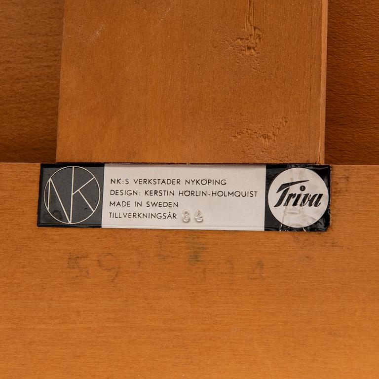 Kerstin Hörlin-Holmquist, a mahogany table from the Triva-serien, NK:s Verkstäder, Nyköping 1960's.