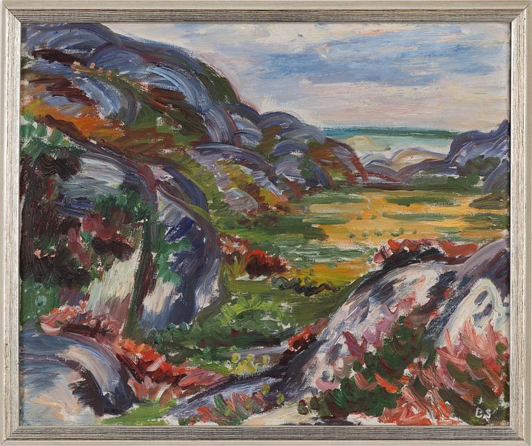 Birger Simonsson, oil on canvas, signed. executed 1934.