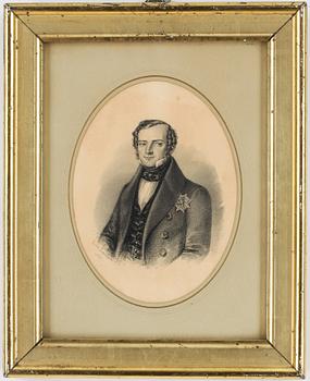 LOUISE VON KNORRING, f. LAGERHEIM, teckningar, 4 st. Signerade och daterade. 1800-talets mitt.