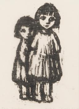 HILKKA SILVEKOSKI, 2 kpl puupiirroksia, signeeratut ja päivätyt -52/-56.