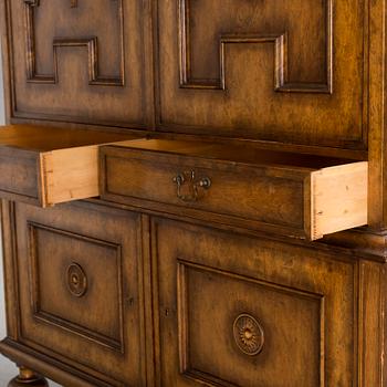 A stained birch cabinet, 1930's.