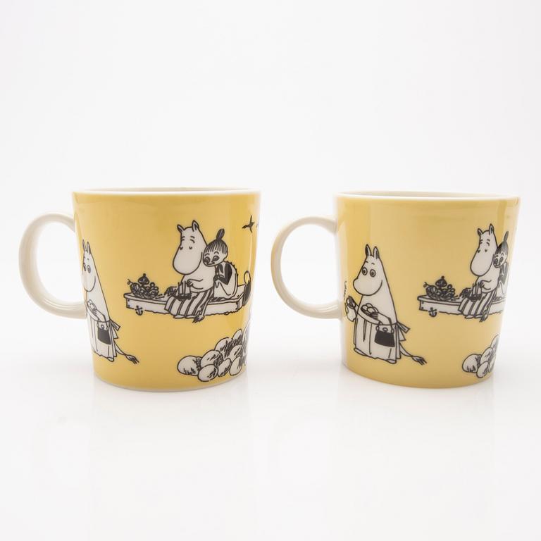 Moomin mugs, a pair, porcelain, Arabia, Finland 1990-1993.
