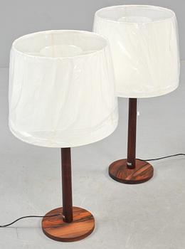 BORDSLAMPOR, ett par, Uno & Östen Kristiansson, Luxus, 1900-talets andra hälft.