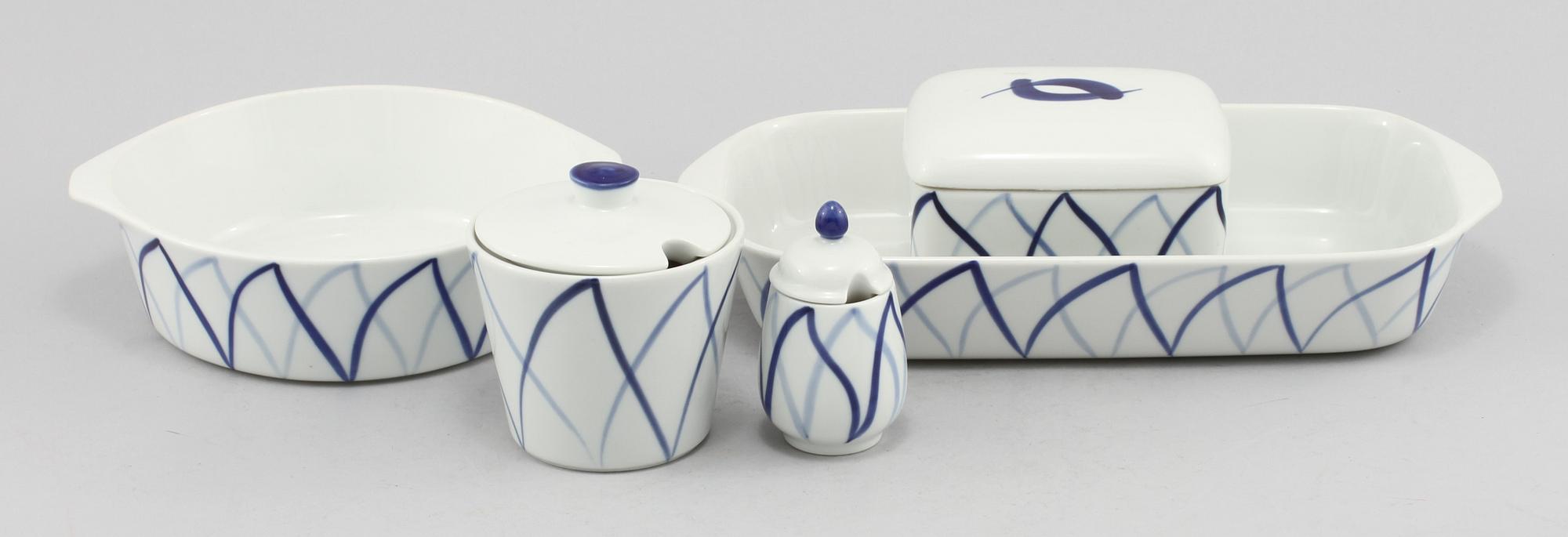 SERVISDELAR, 55 st,  "Danild Harlekin", Lyngby Danmark, 1900-talets andra hälft.