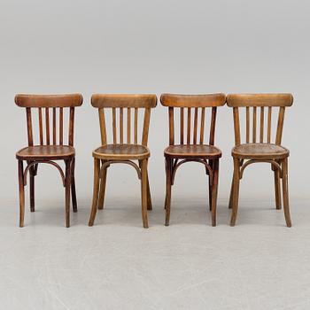 a set of four chairs, early 20th century.