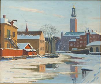 Gunnar Zetterström, View towards Stockholm City Hall.