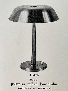 Harald Notini, a table lamp, model '15474', Arvid Böhlmarks lampfabrik, Sweden, 1940s.